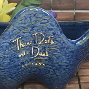Blue Three Dots And A Dash Chicago Clam Shell Tiki Bowl Mug NEW